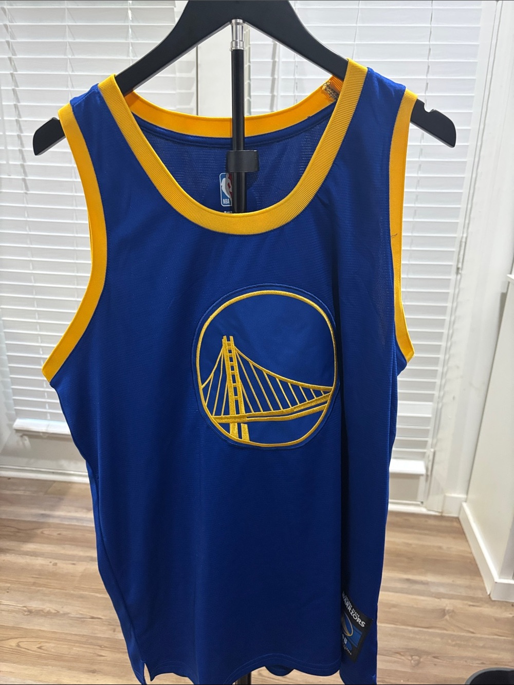 NBA Warriors Royal Blue and Yellow Youth Jersey Tank.. Curry